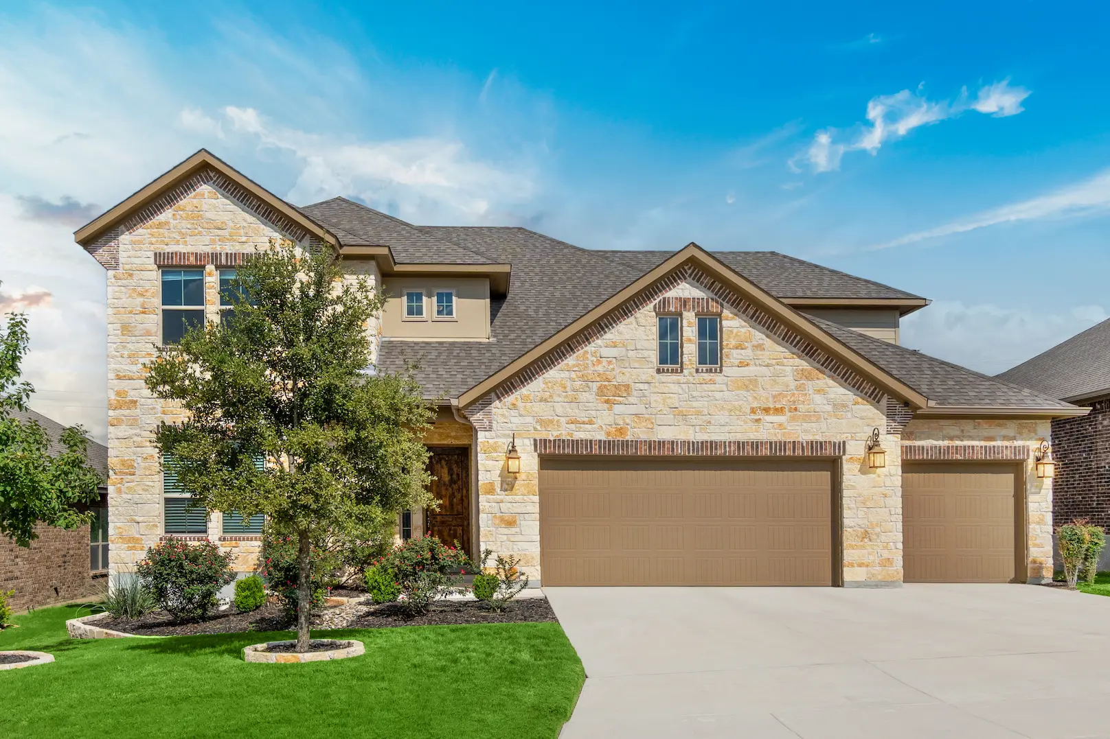 Beautiful stone exterior whole-home renovation in Clovis